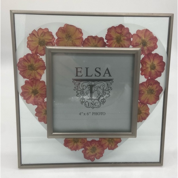 Other - Vintage 4x6 Square Pressed Flower Picture Frame